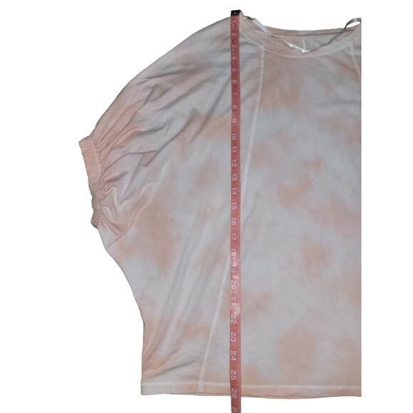 ⭐Calvin Klein Performance Tie-Dyed Relaxed T-Shirt Seashell Pink Small NWT Women - Picture 7 of 13